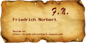 Friedrich Norbert névjegykártya
